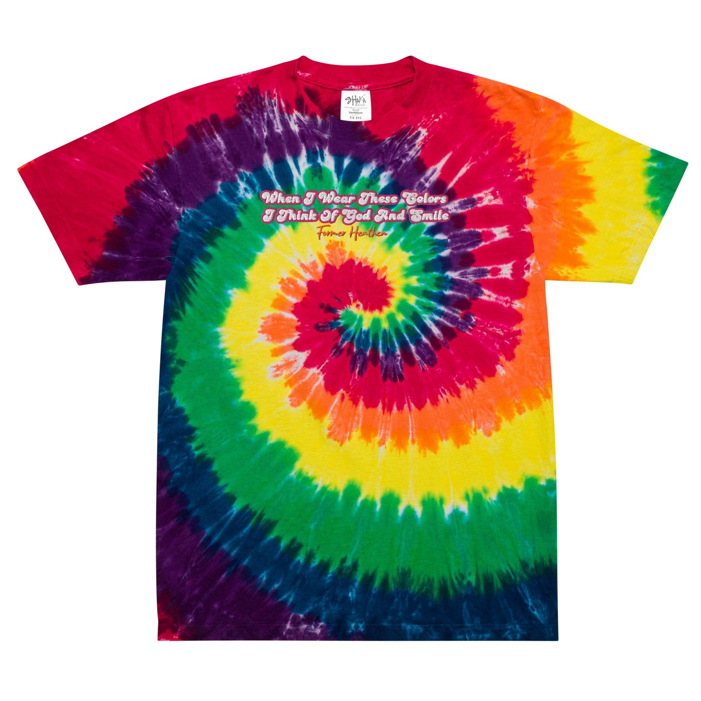 Gods Colors Oversized Tie-Dye T-Shirt