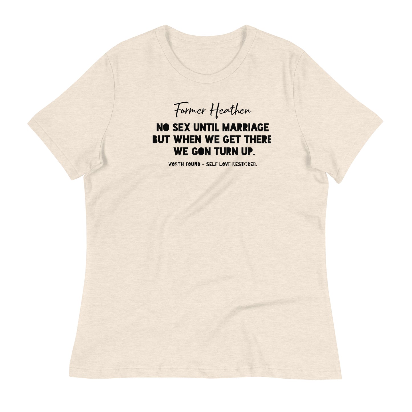 No Sex Until Marriage Summer Tee (Black Print )