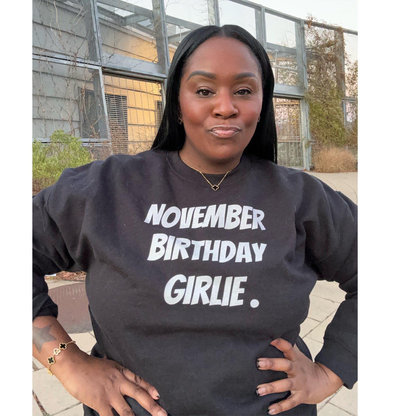 November Birthday Girlie Sweatshirt