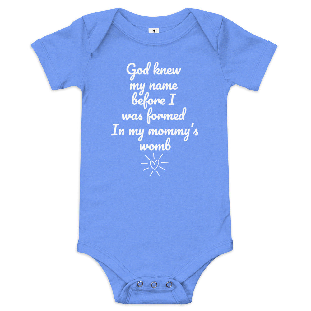 God Already Knew My Name Onesie