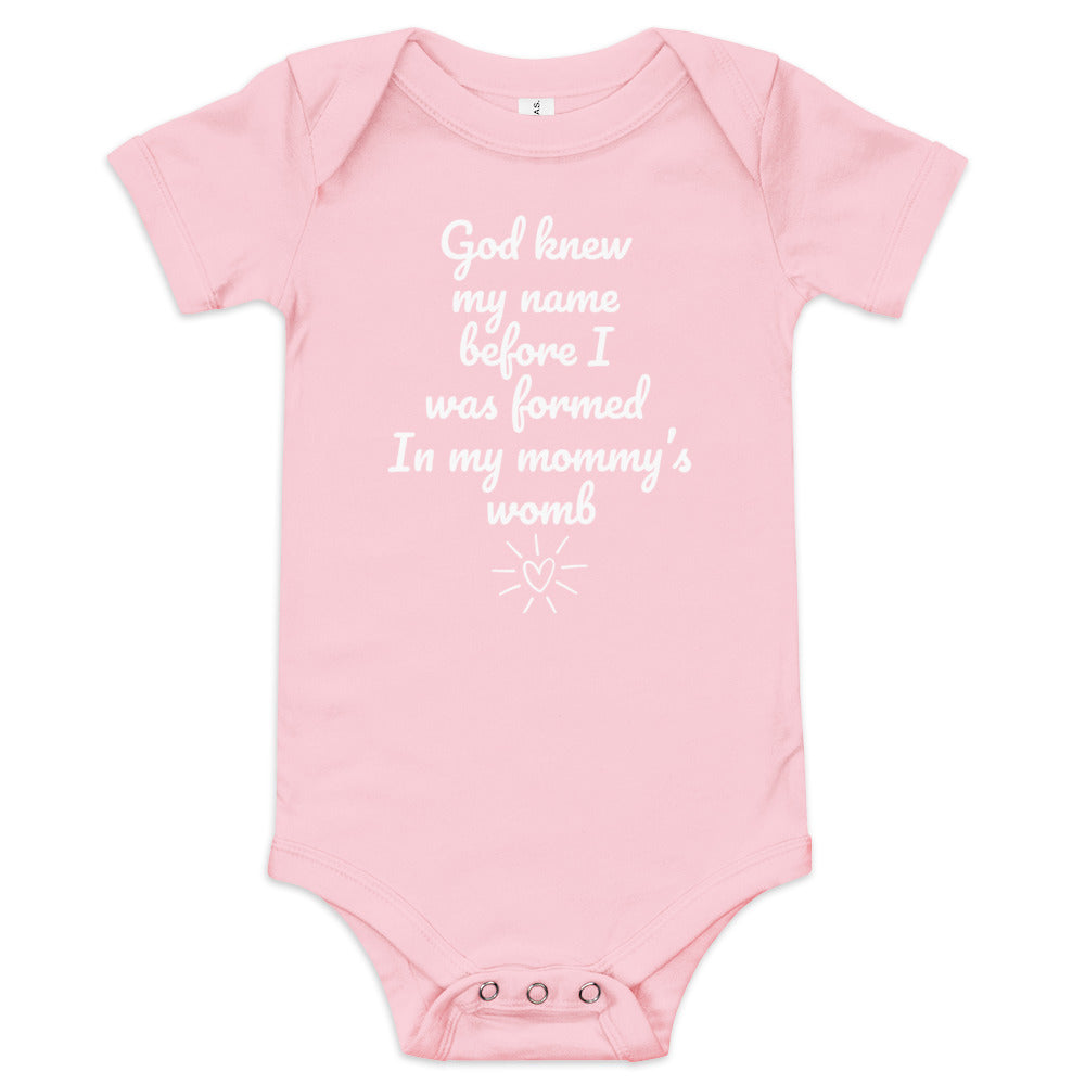 God Already Knew My Name Onesie