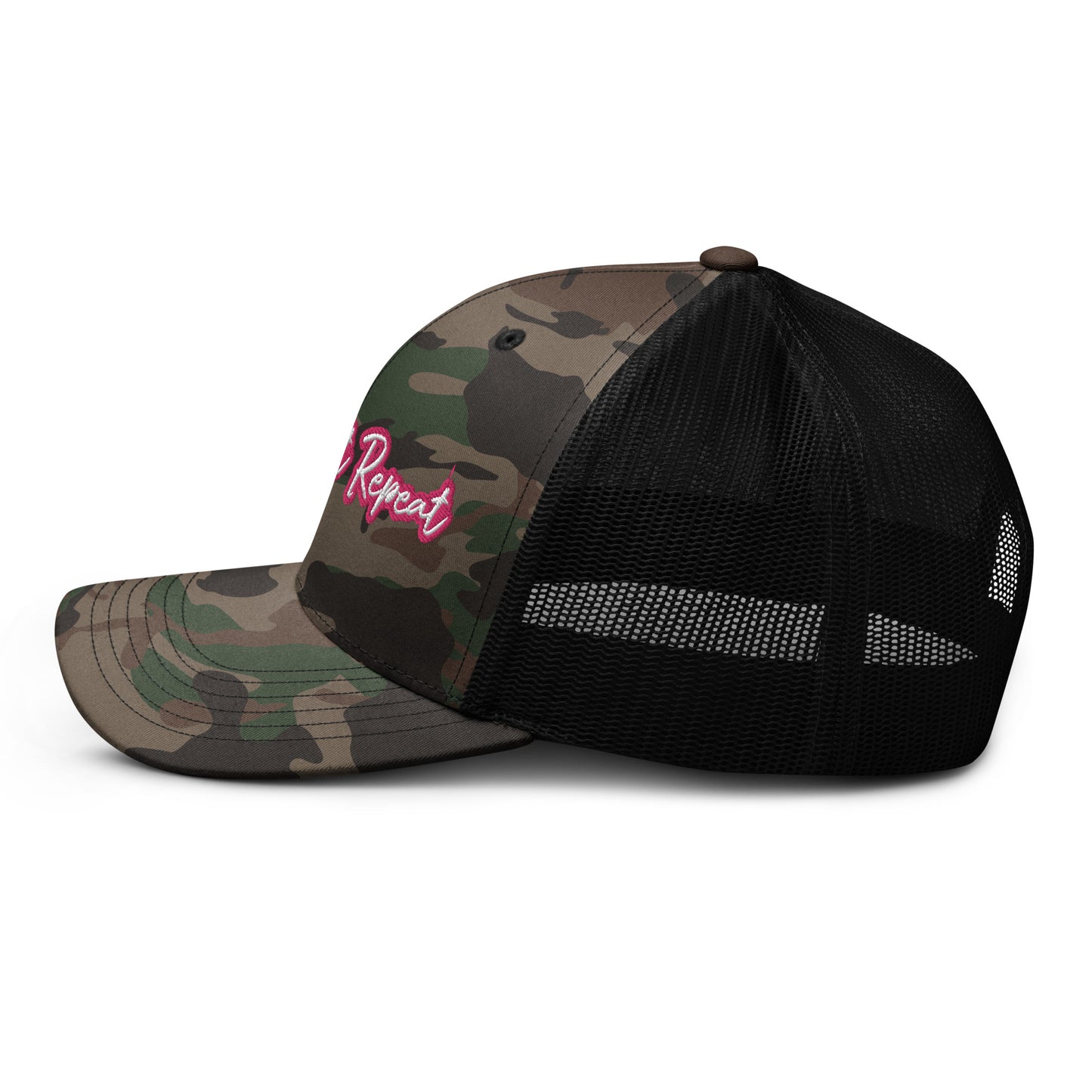 Pray Fast Repeat Camouflage Trucker Hat