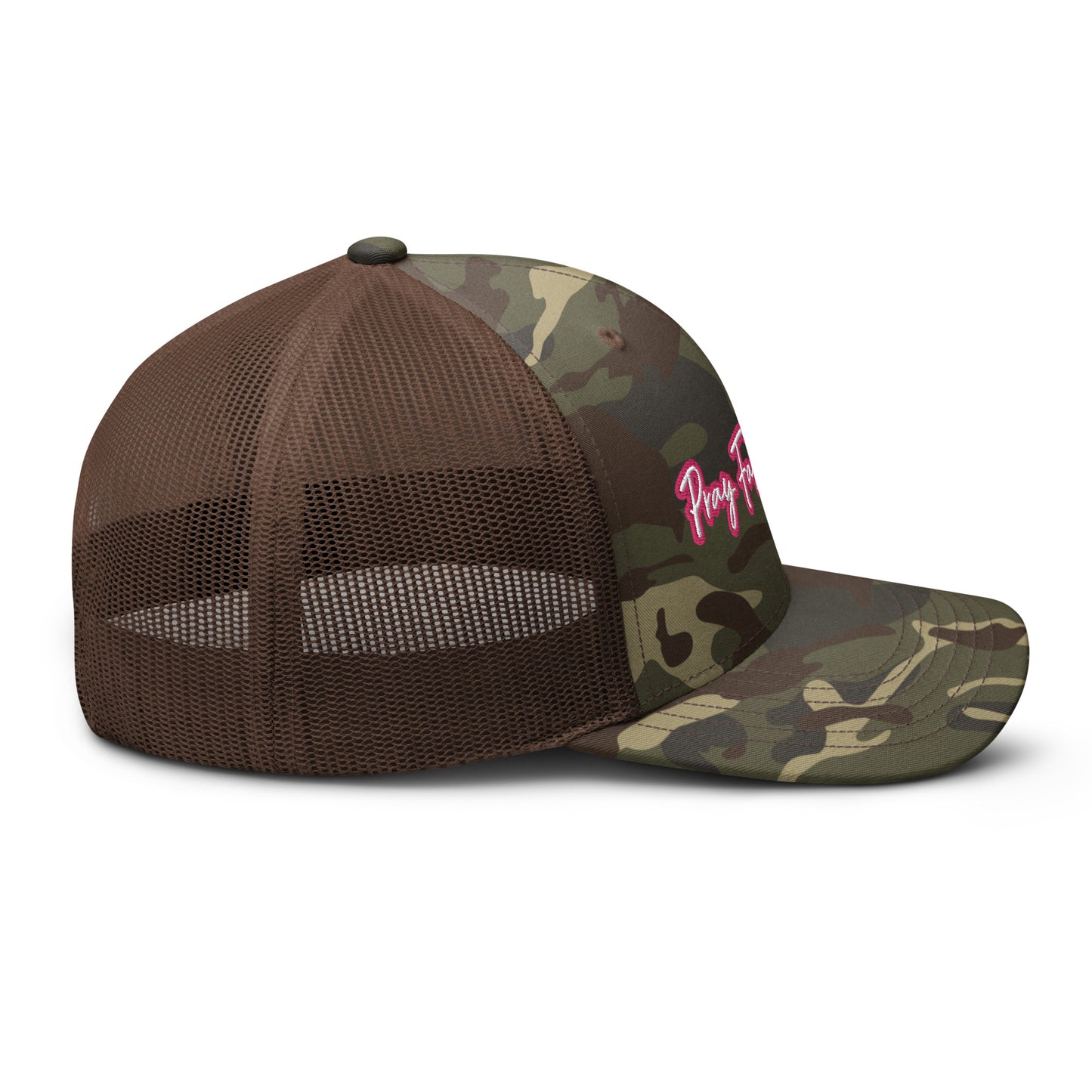 Pray Fast Repeat Camouflage Trucker Hat