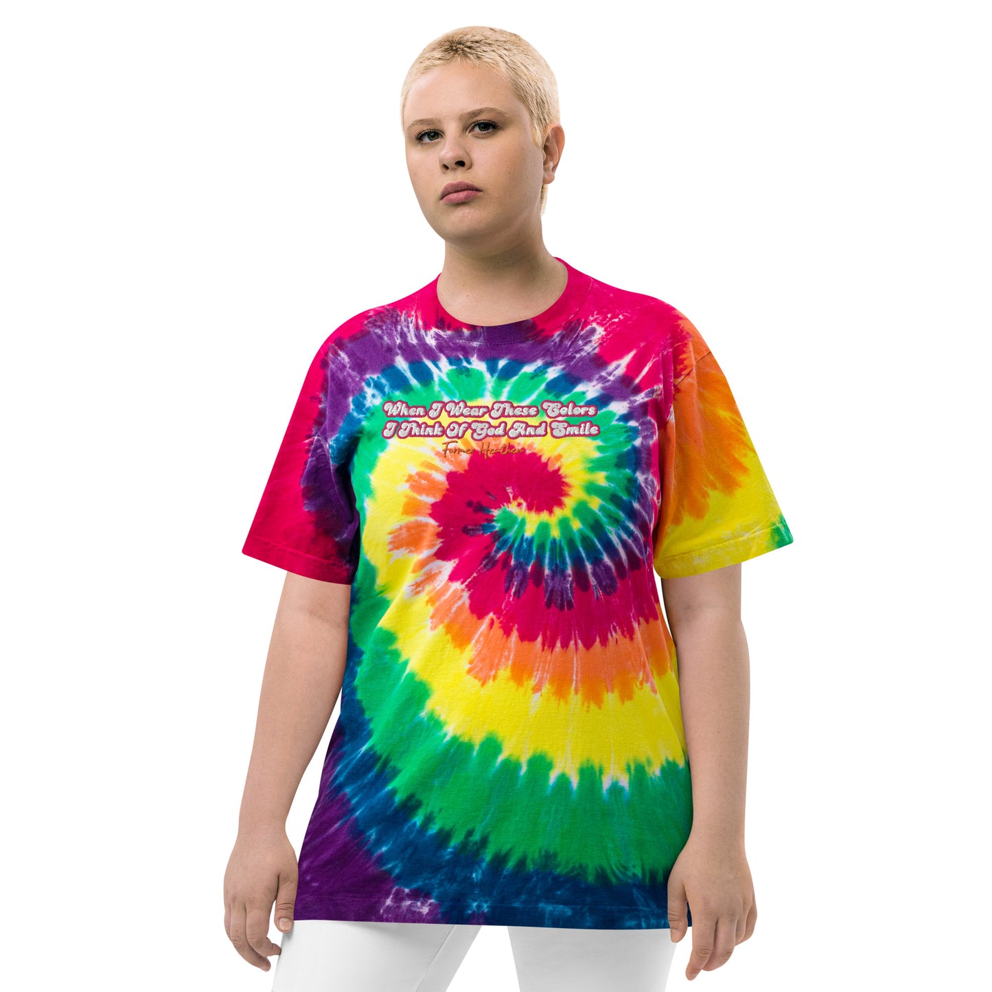 Gods Colors Oversized Tie-Dye T-Shirt