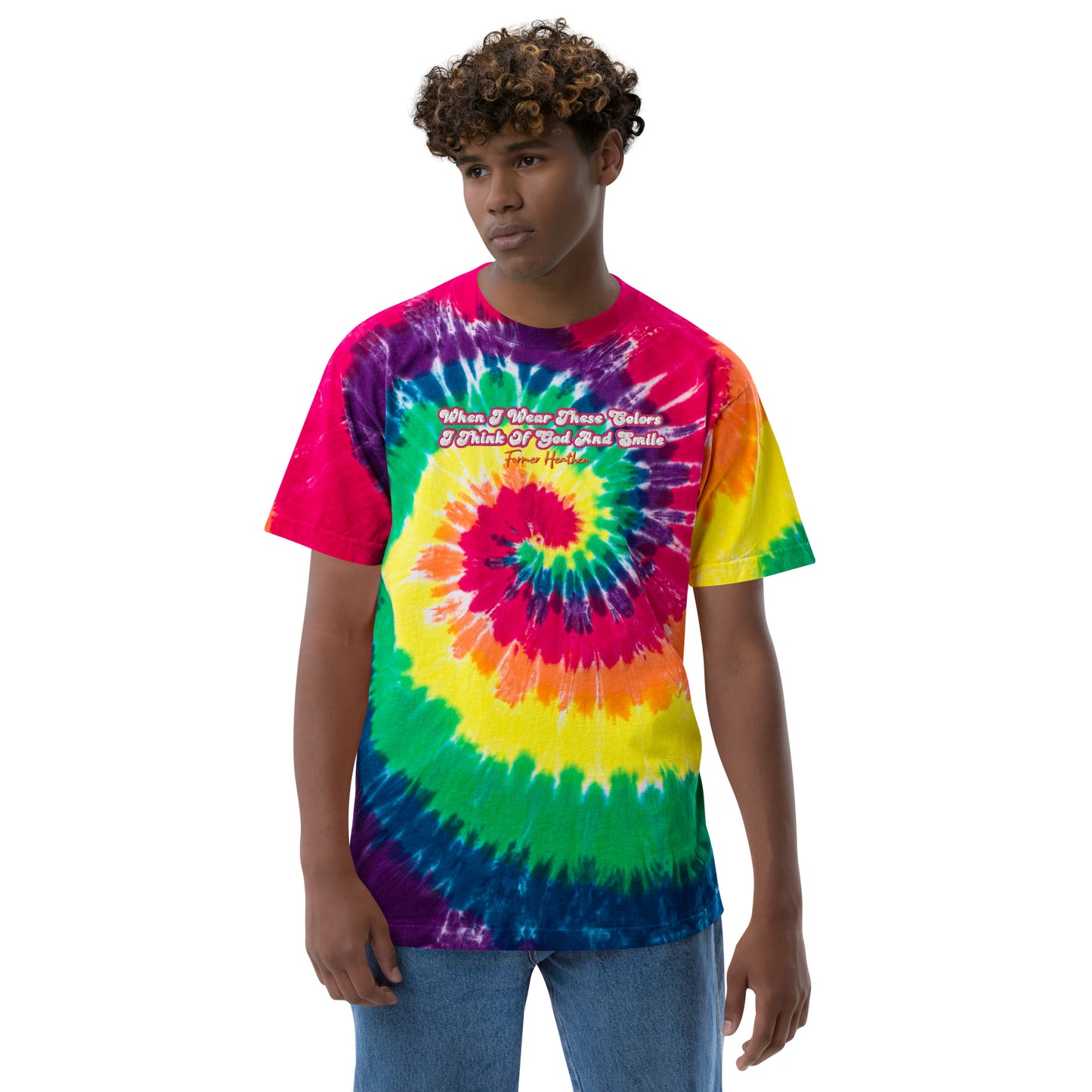 Gods Colors Oversized Tie-Dye T-Shirt