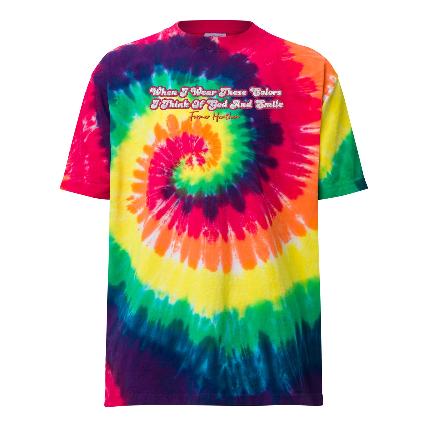 Gods Colors Oversized Tie-Dye T-Shirt