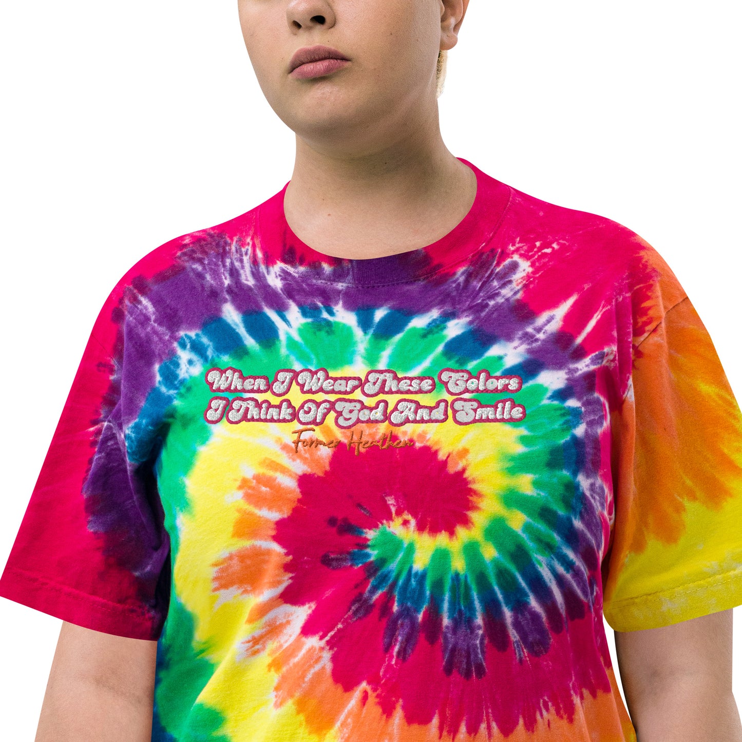 Gods Colors Oversized Tie-Dye T-Shirt