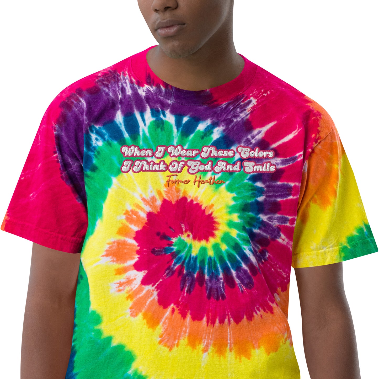 Gods Colors Oversized Tie-Dye T-Shirt