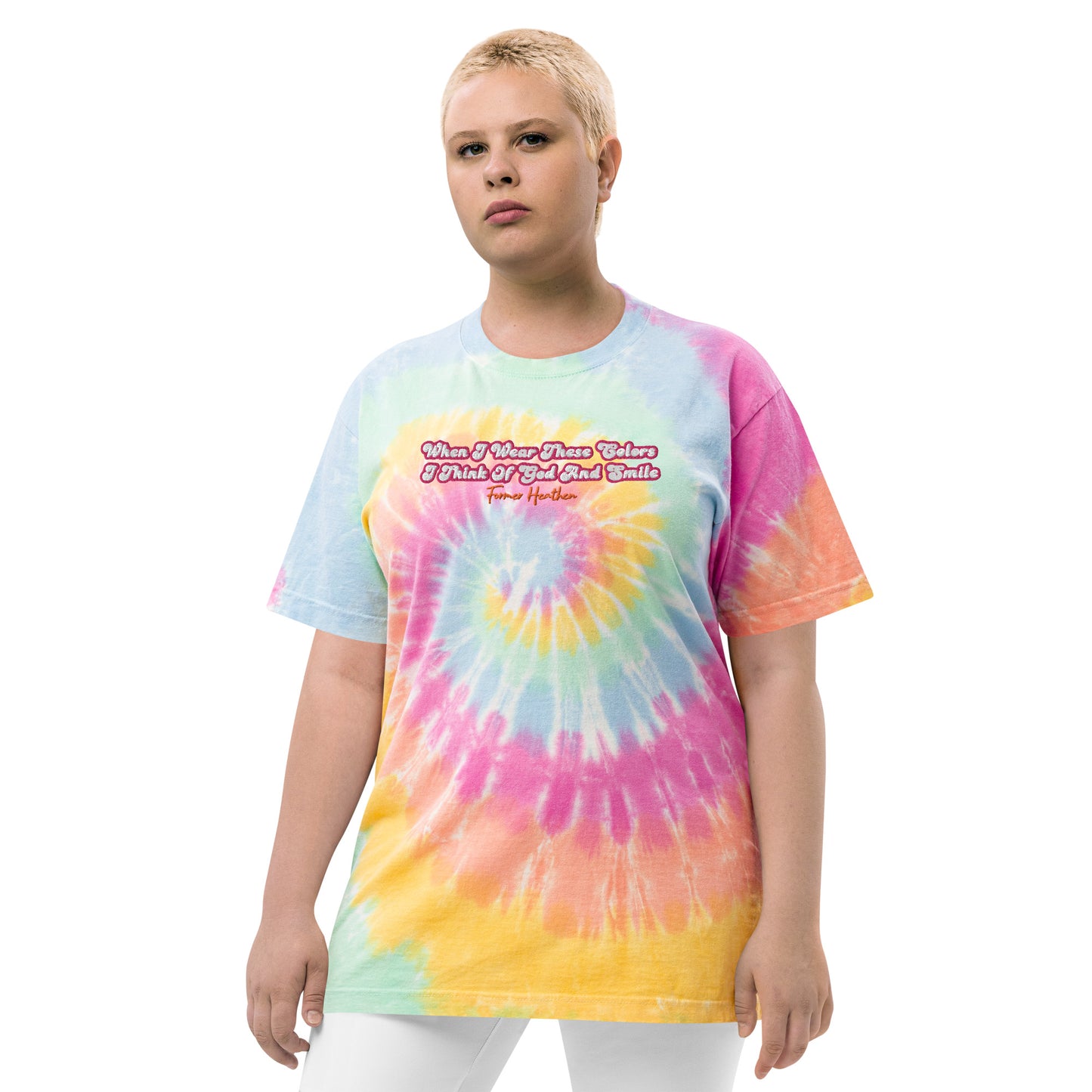 Gods Colors Oversized Tie-Dye T-Shirt