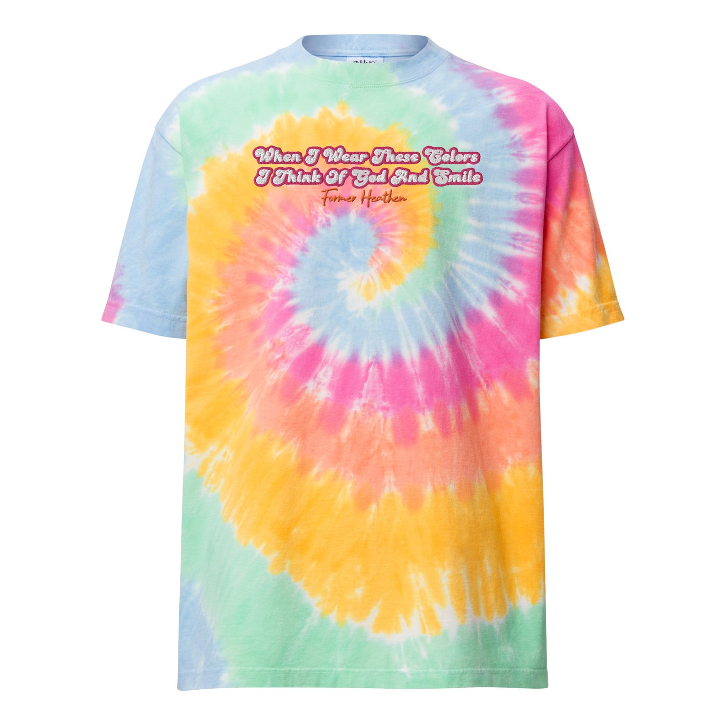 Gods Colors Oversized Tie-Dye T-Shirt