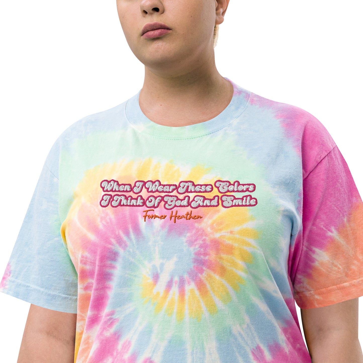 Gods Colors Oversized Tie-Dye T-Shirt