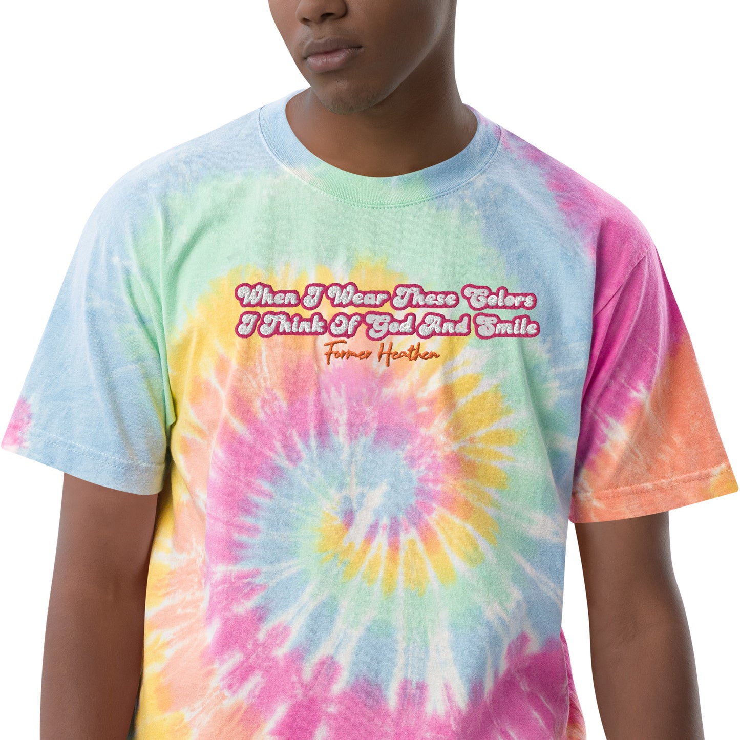 Gods Colors Oversized Tie-Dye T-Shirt