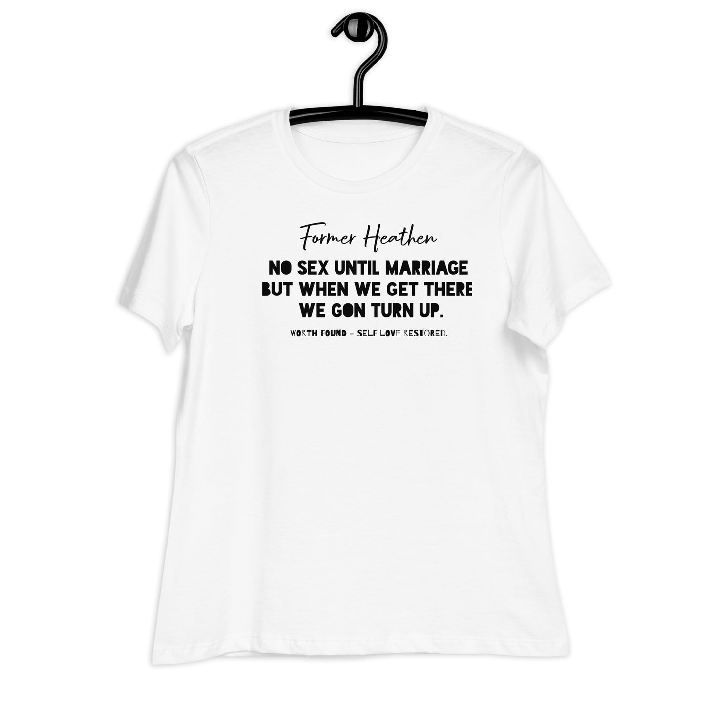 No Sex Until Marriage Summer Tee (Black Print )